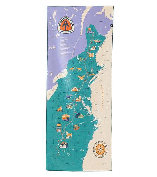 Nomadix Original Towel Appalachian Trail Map